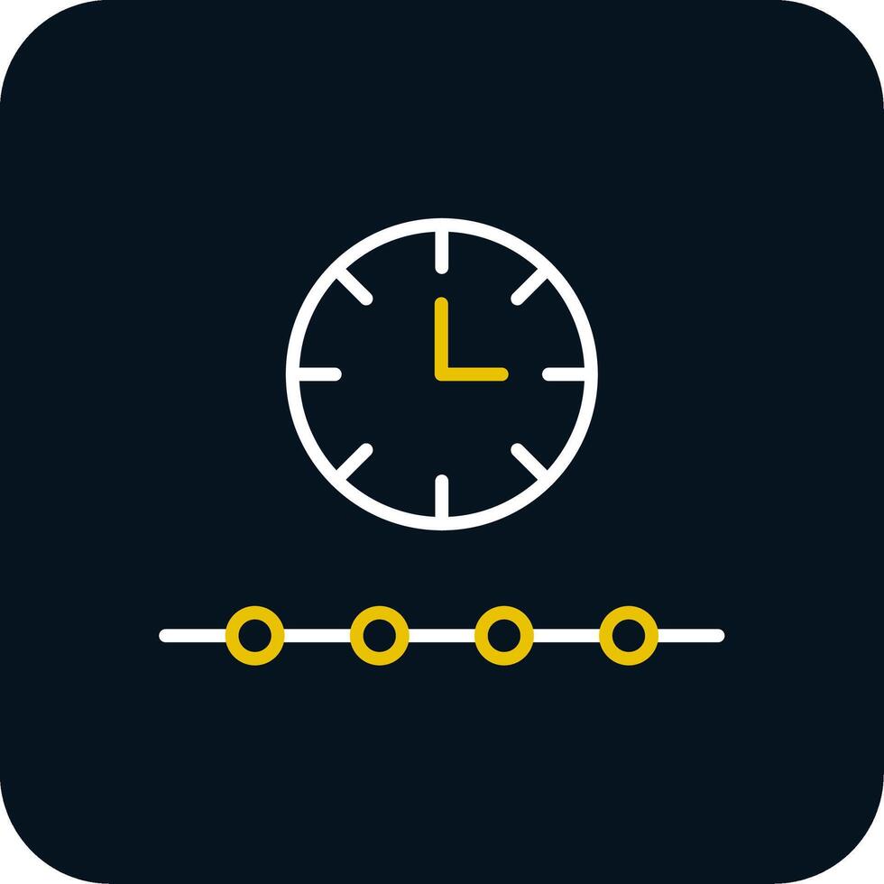 Free Time Line Yellow White Icon vector