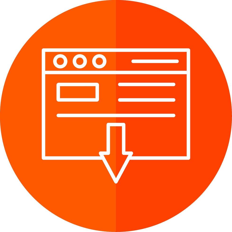 Landing Page Line Yellow White Icon vector