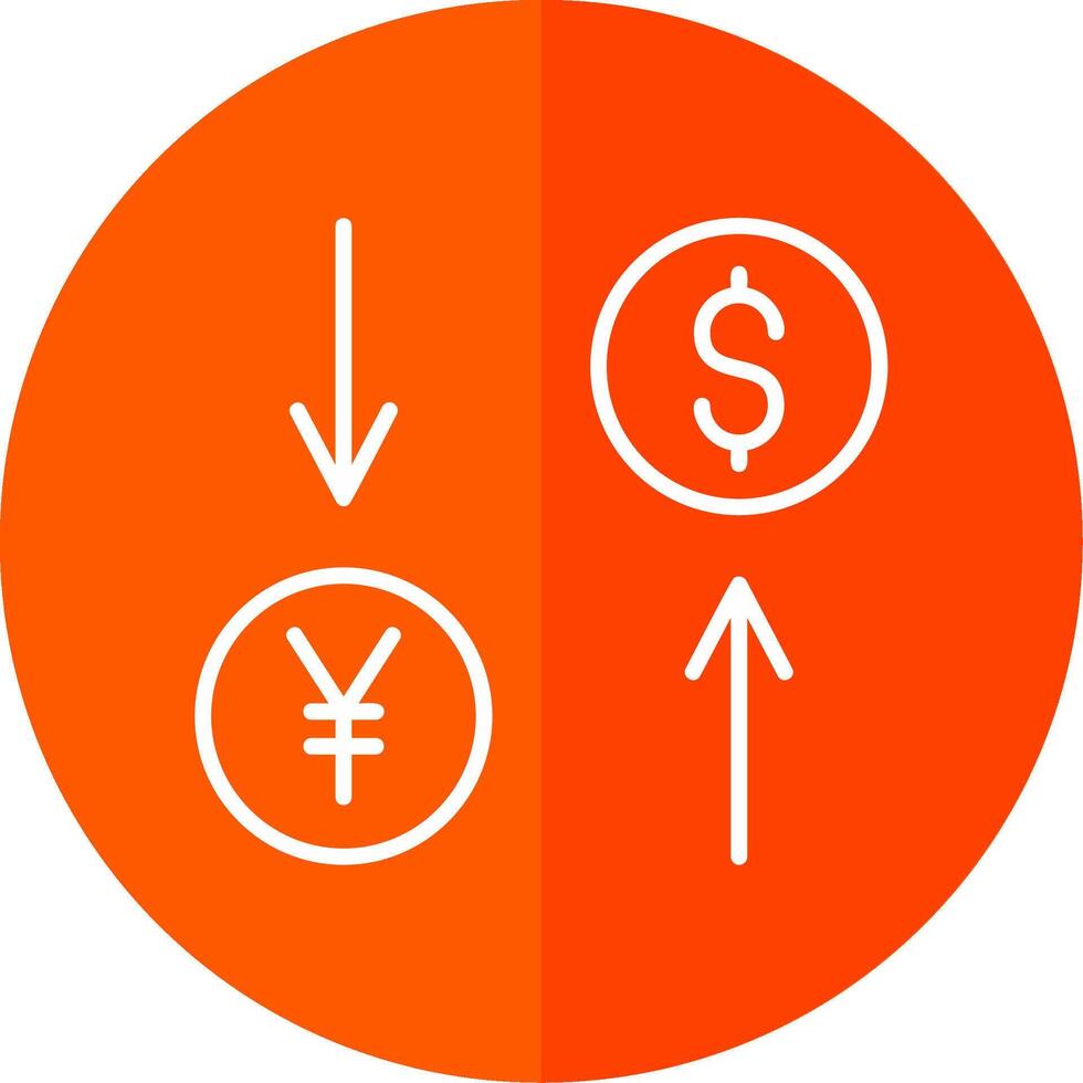 Exchange Rate Line Yellow White Icon vector