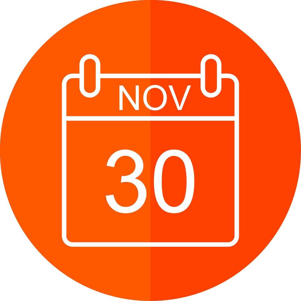 November Line Yellow White Icon vector