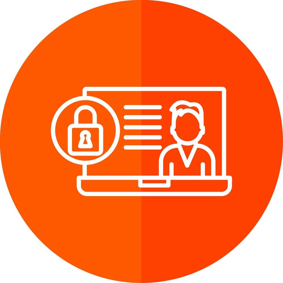 Personal Data Line Yellow White Icon vector