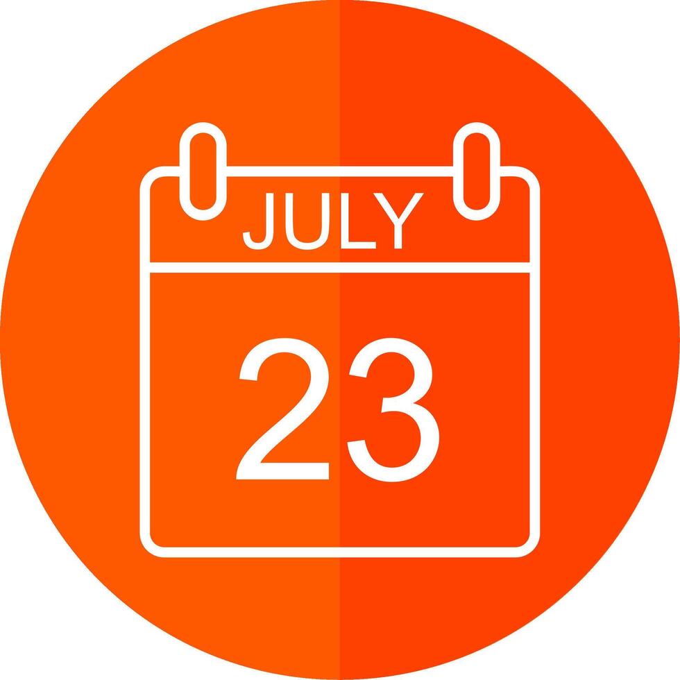 July Line Yellow White Icon vector