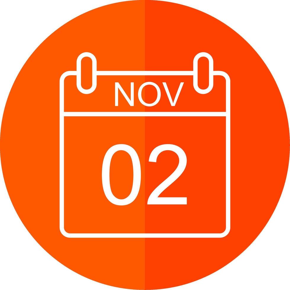 November Line Yellow White Icon vector