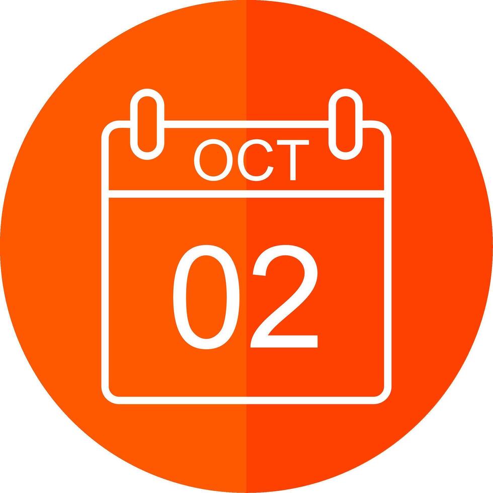 October Line Yellow White Icon vector