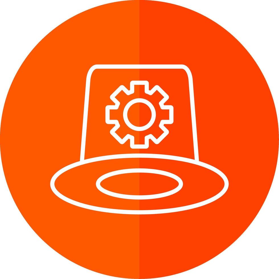 Whitehat Line Yellow White Icon vector