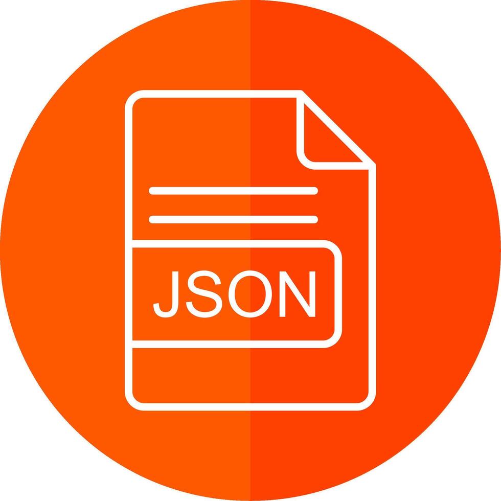 JSON File Format Line Yellow White Icon vector