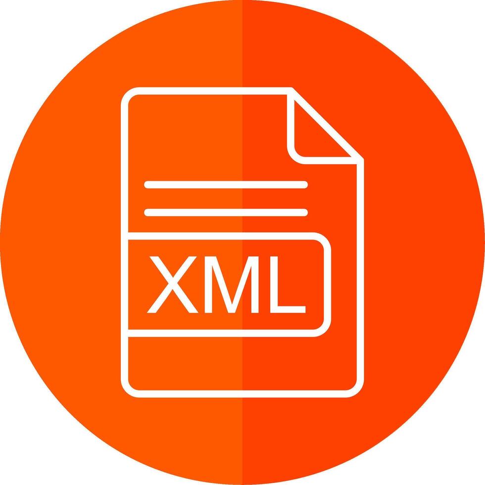 xml archivo formato línea amarillo blanco icono vector