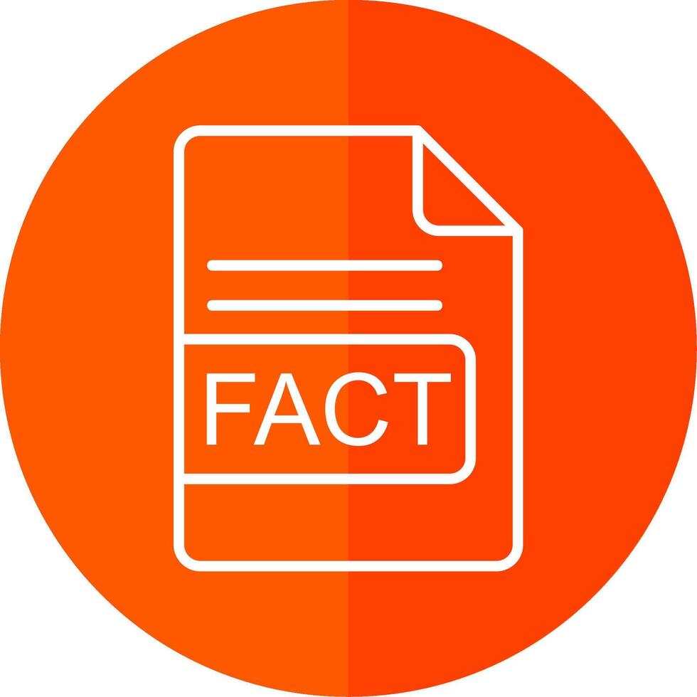 FACT File Format Line Yellow White Icon vector