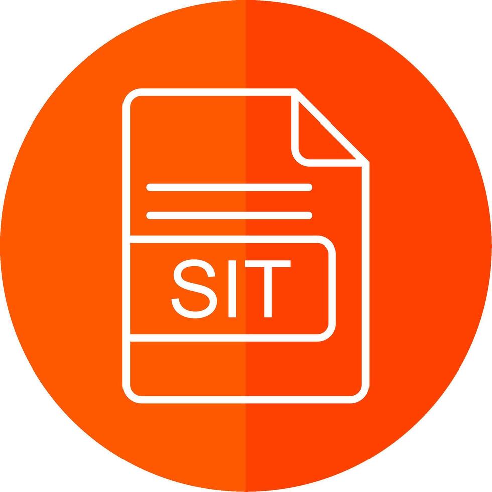 SIT File Format Line Yellow White Icon vector