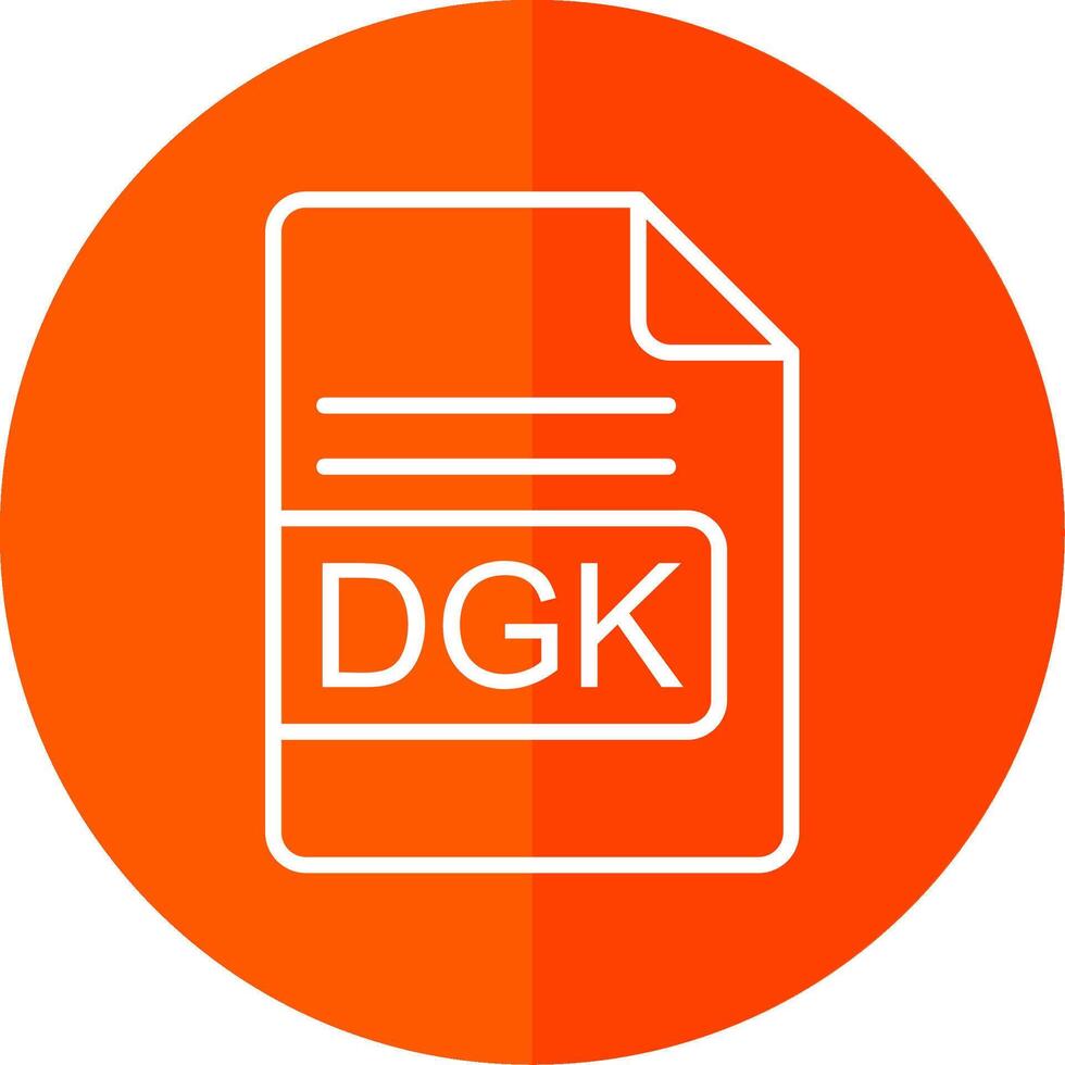 DGK File Format Line Yellow White Icon vector