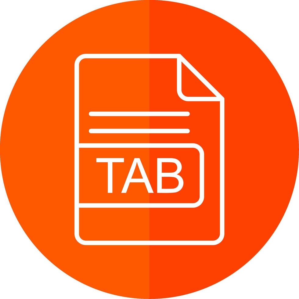 TAB File Format Line Yellow White Icon vector