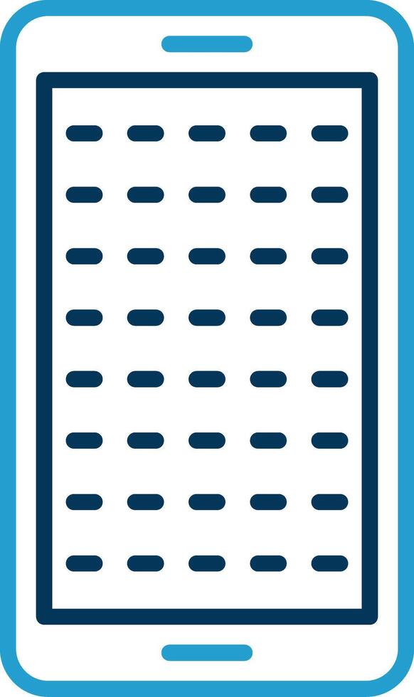 E Learning Line Blue Two Color Icon vector