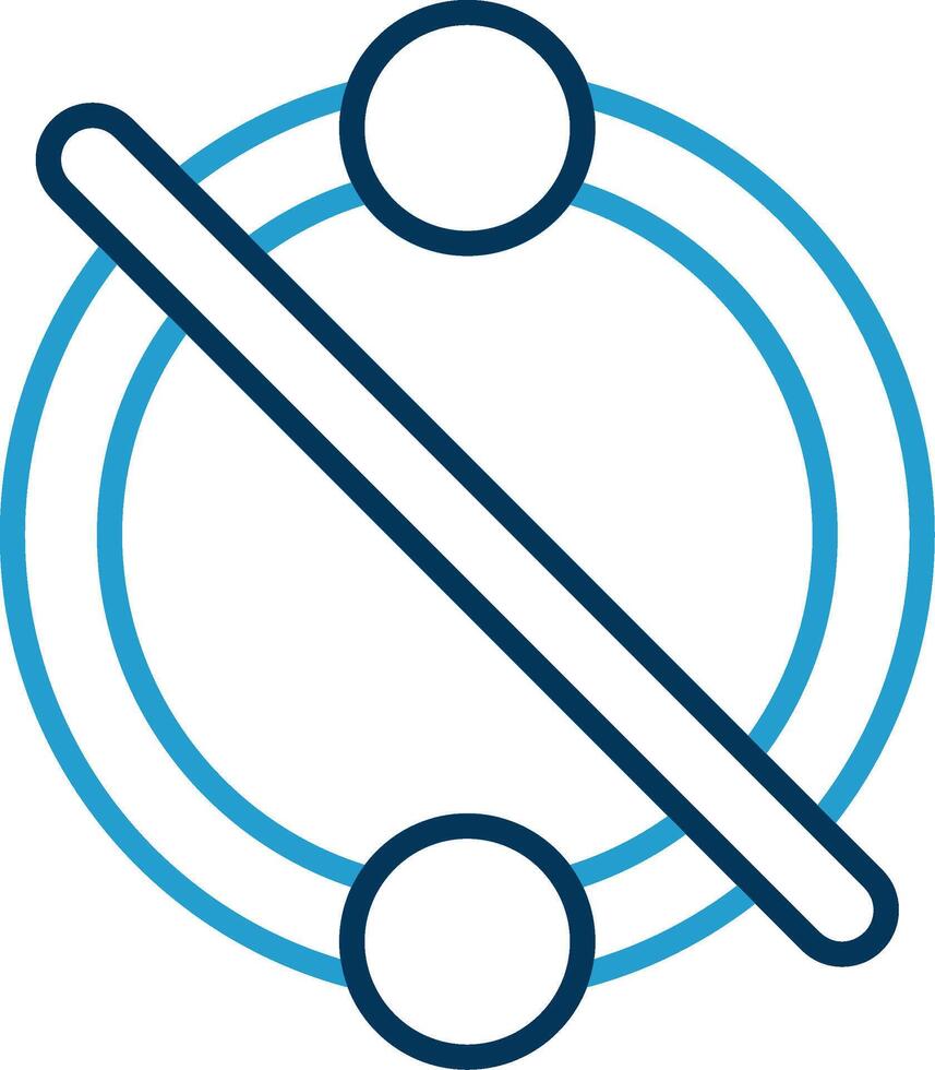 Piercing Line Blue Two Color Icon vector
