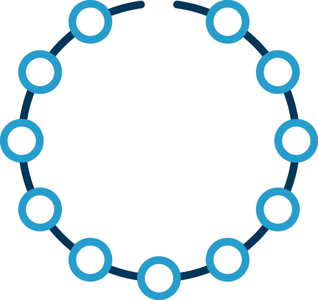 Bracelet Line Blue Two Color Icon vector