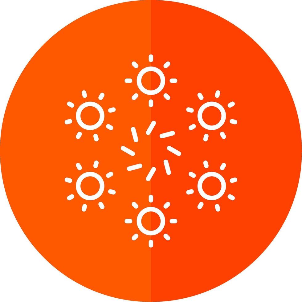 Firework Line Yellow White Icon vector