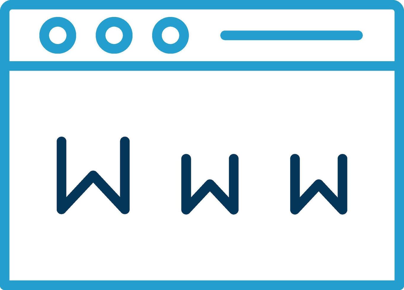 Www Line Blue Two Color Icon vector