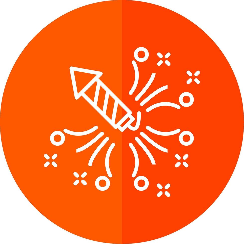 Firework Line Yellow White Icon vector