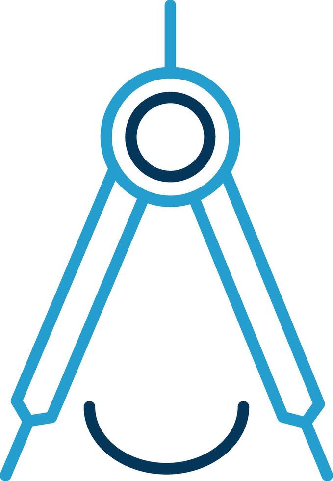 Precision Line Blue Two Color Icon vector