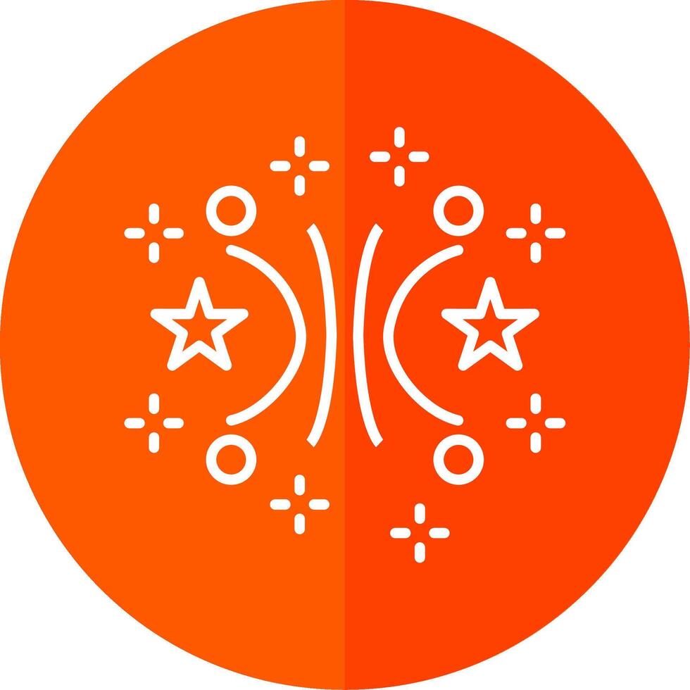 Firework Line Yellow White Icon vector