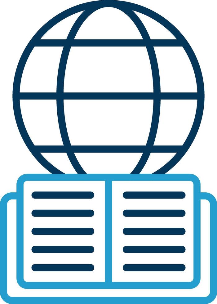Ebook Line Blue Two Color Icon vector