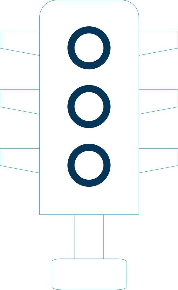 Traffic Light Line Blue Two Color Icon vector