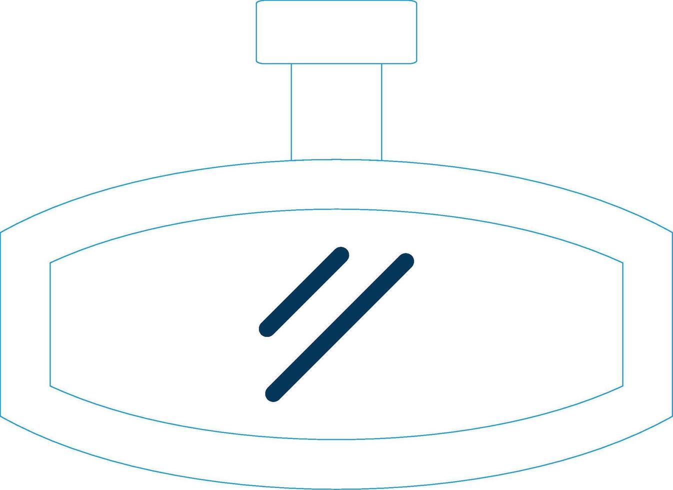 Rearview Mirror Line Blue Two Color Icon vector