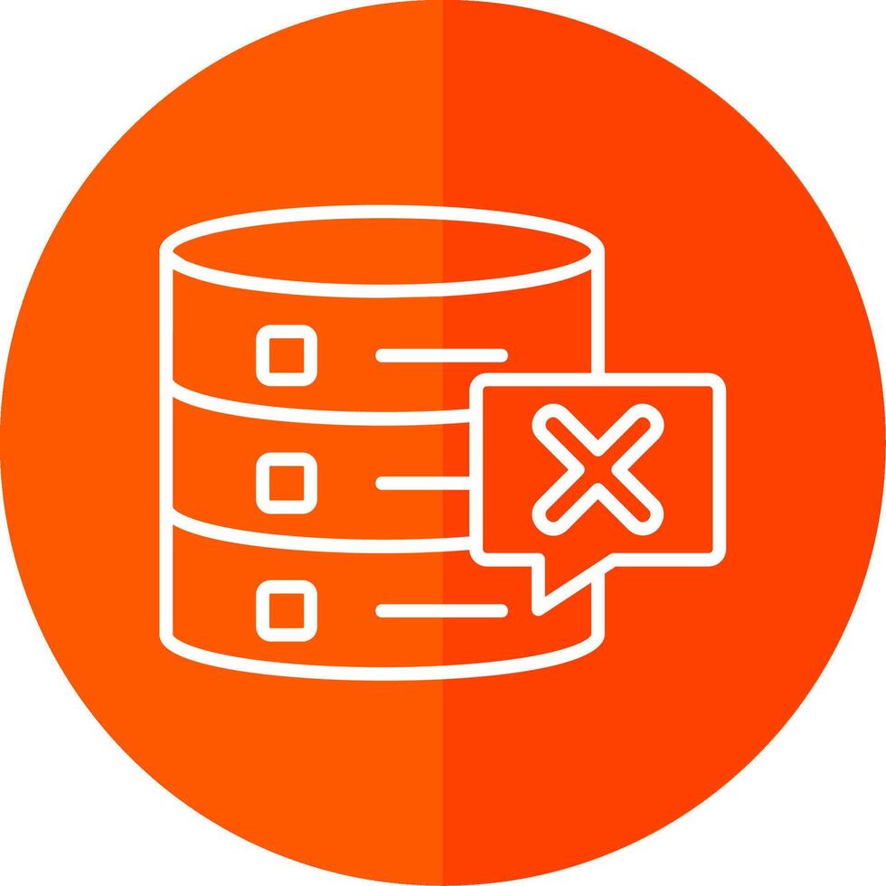 Delete Database Line Yellow White Icon vector