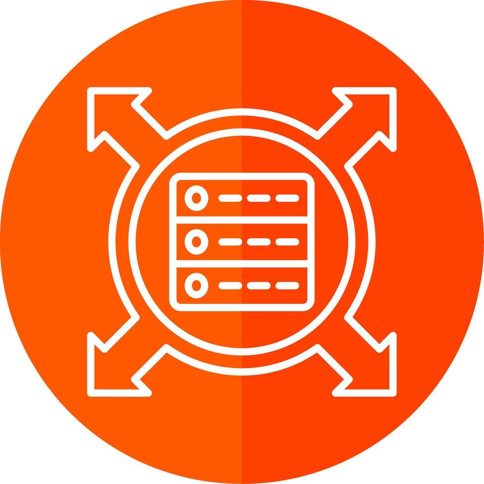 Data Driven Line Yellow White Icon vector