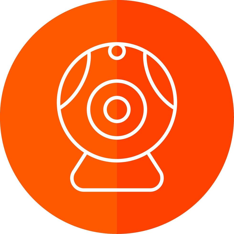 Web camera Line Yellow White Icon vector
