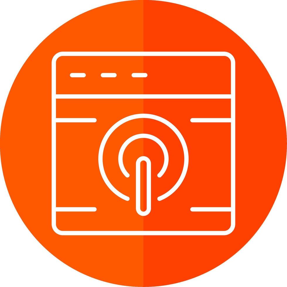 Browser Line Yellow White Icon vector