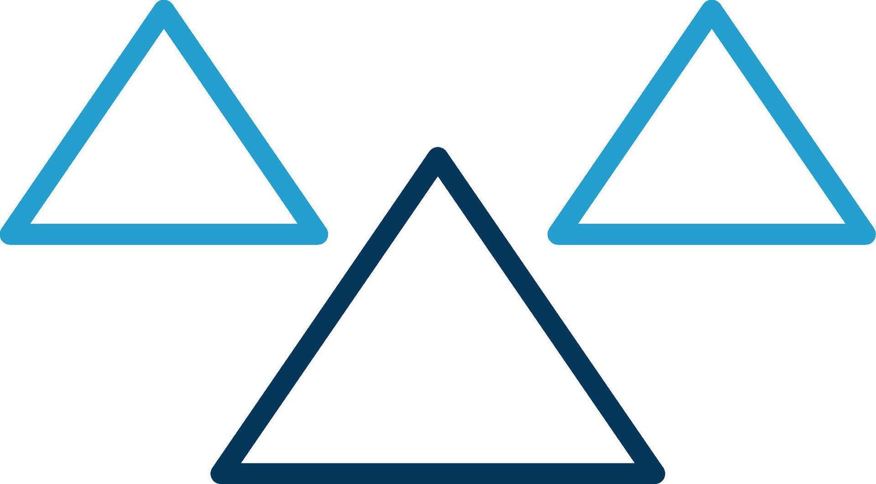 Triangles Line Blue Two Color Icon vector