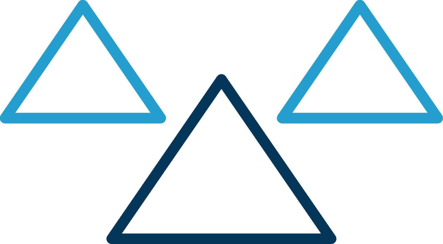 Triangles Line Blue Two Color Icon vector