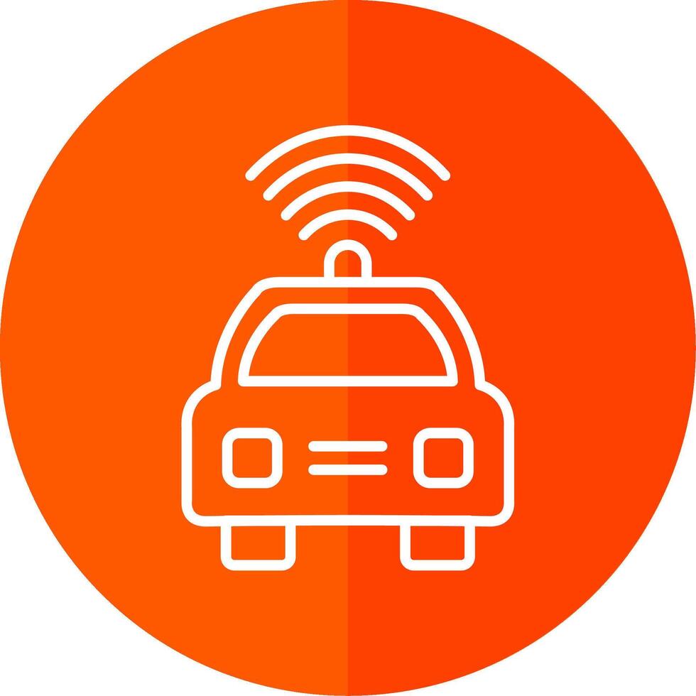 Car Line Yellow White Icon vector