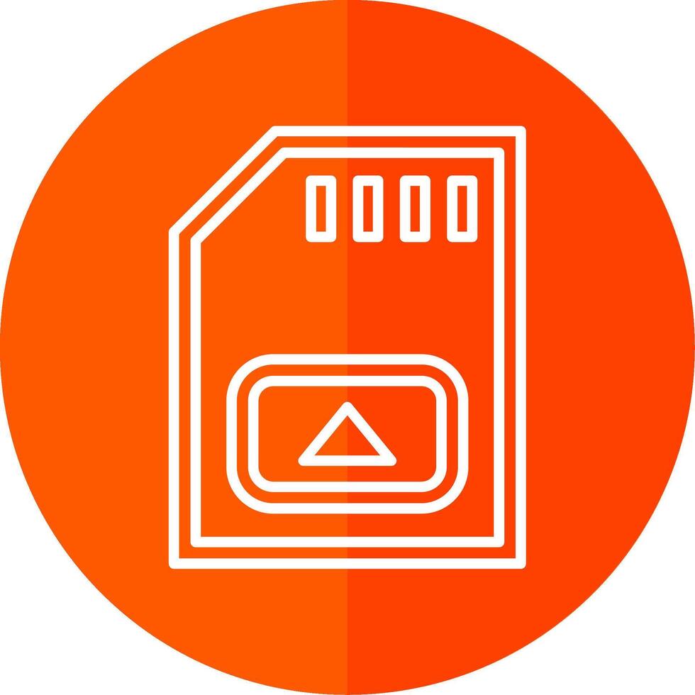 Memory Card Line Yellow White Icon vector
