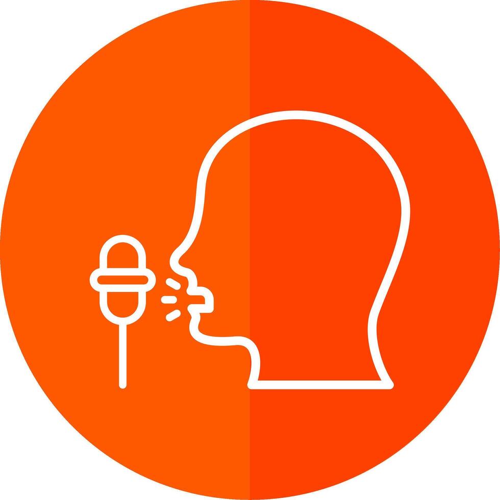 Recording Line Yellow White Icon vector