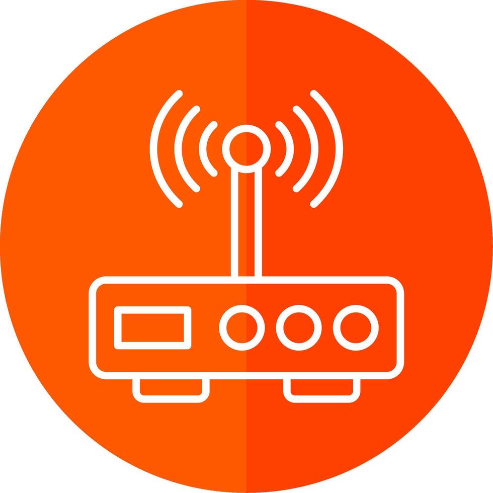 Modem Line Yellow White Icon vector