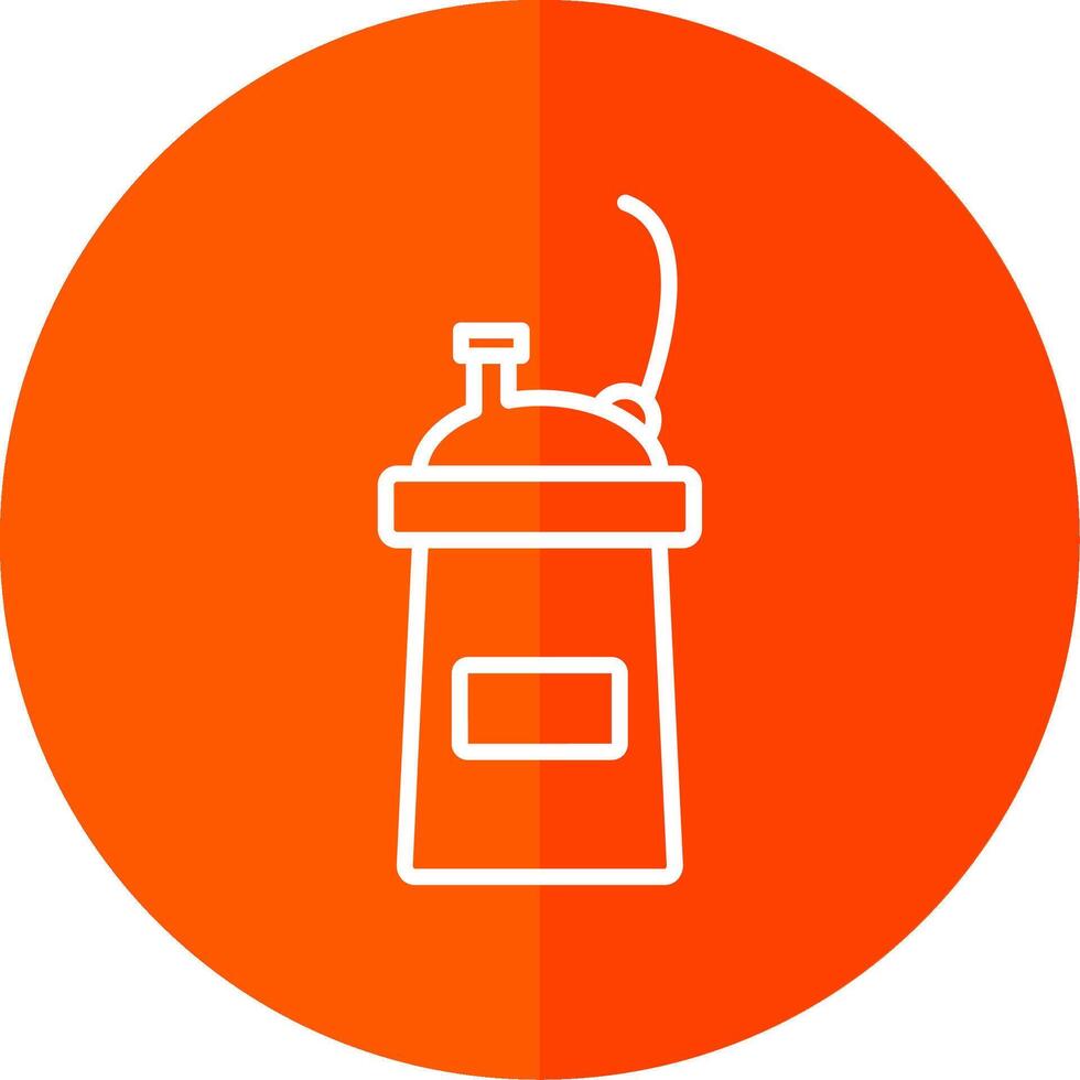 Protein Shake Line Yellow White Icon vector