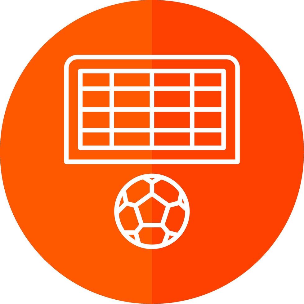 Football Goal Line Yellow White Icon vector