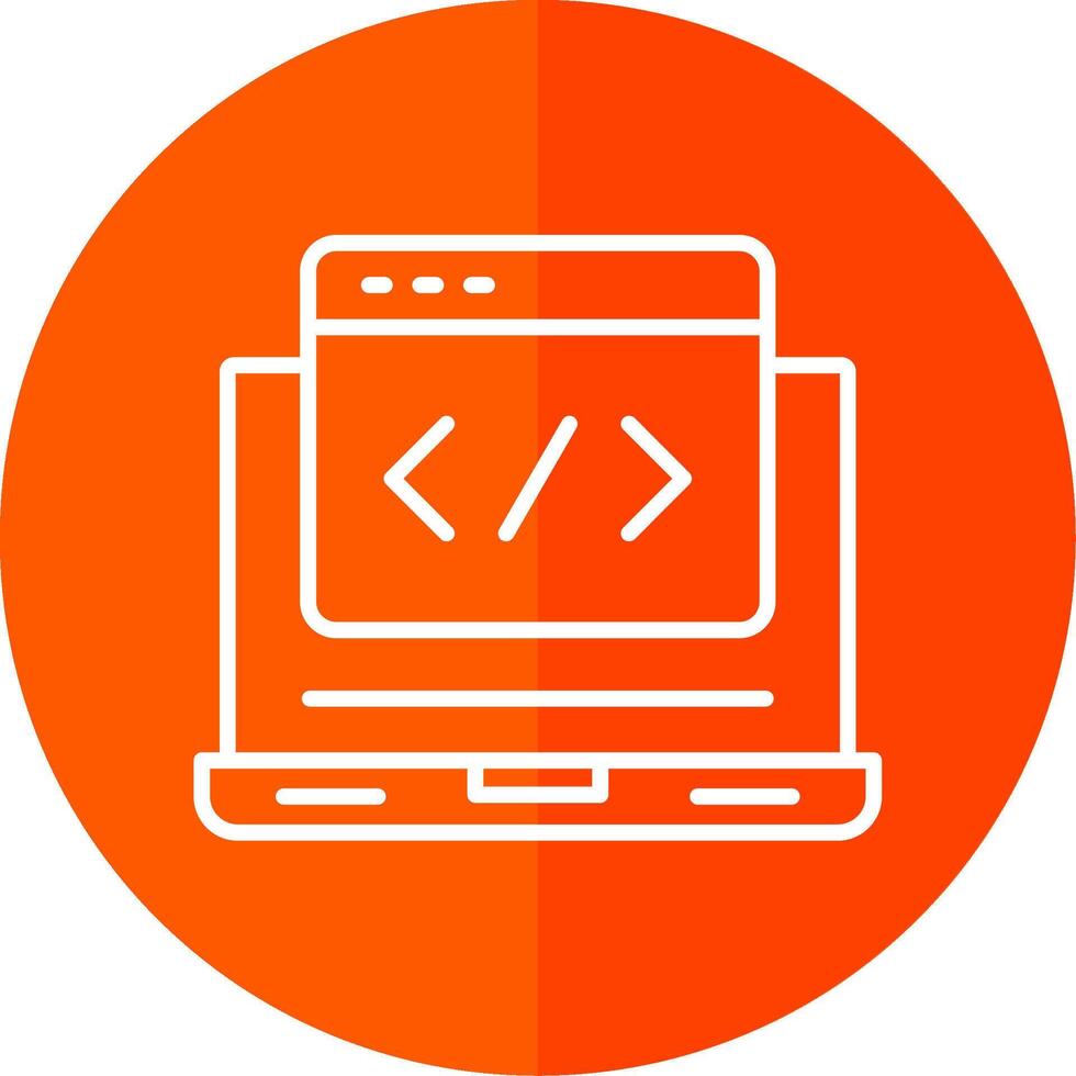Web Development Line Yellow White Icon vector