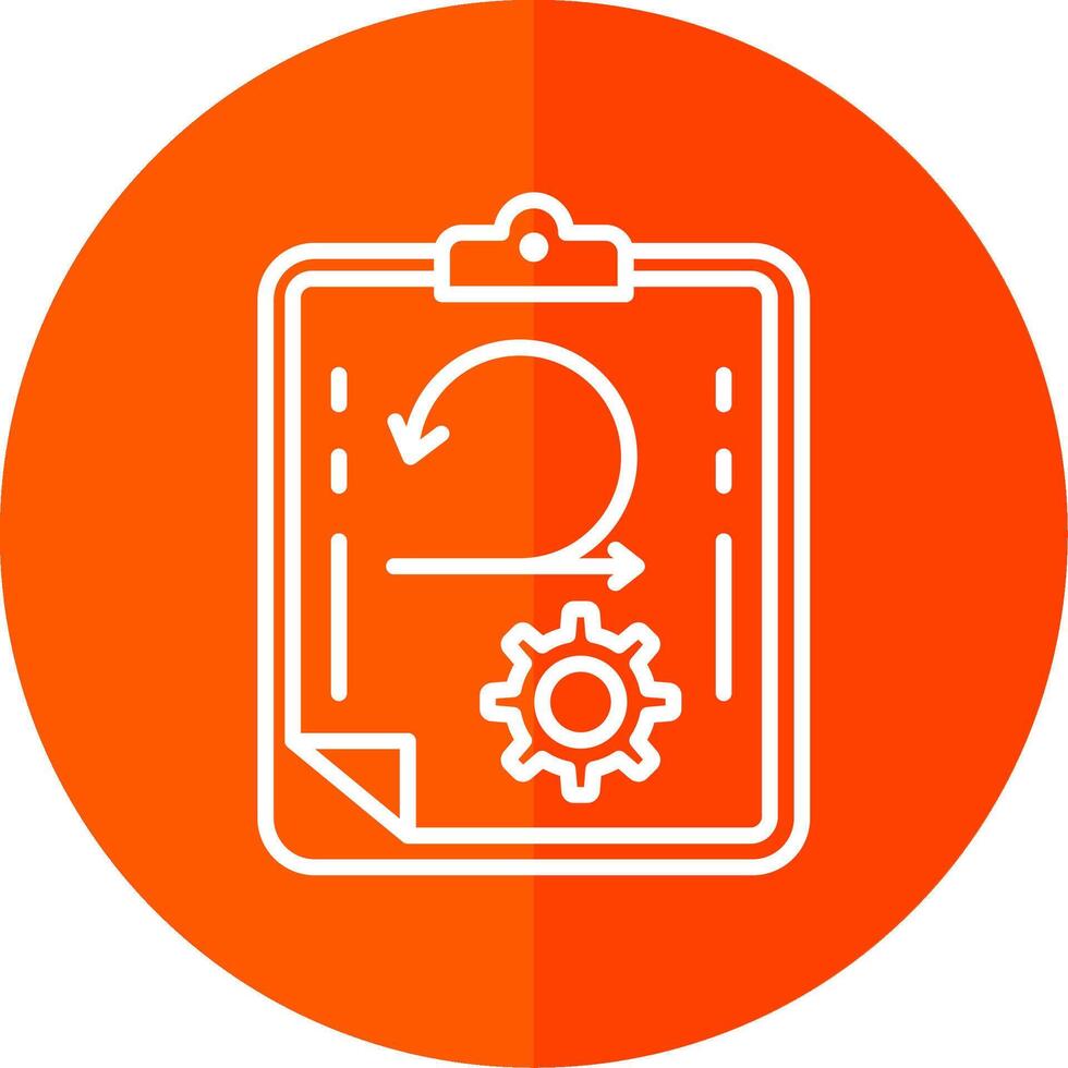 Agile Line Yellow White Icon vector