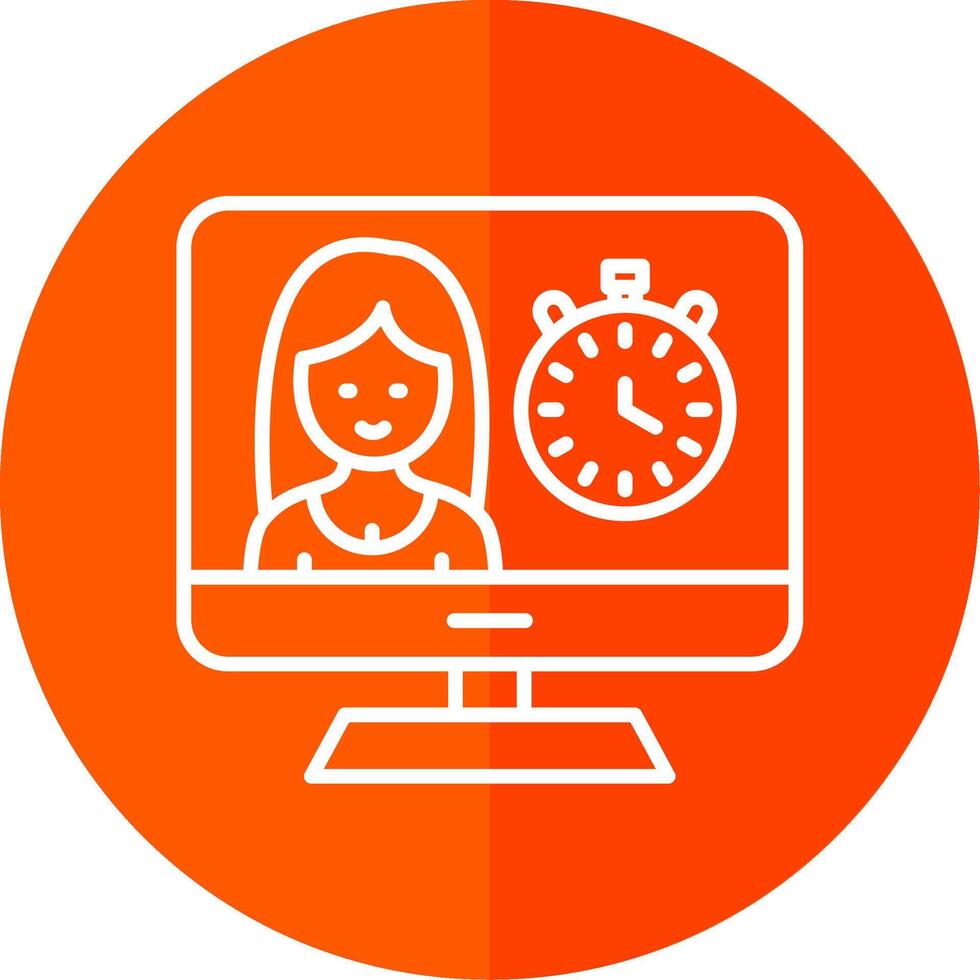 Timer Line Yellow White Icon vector