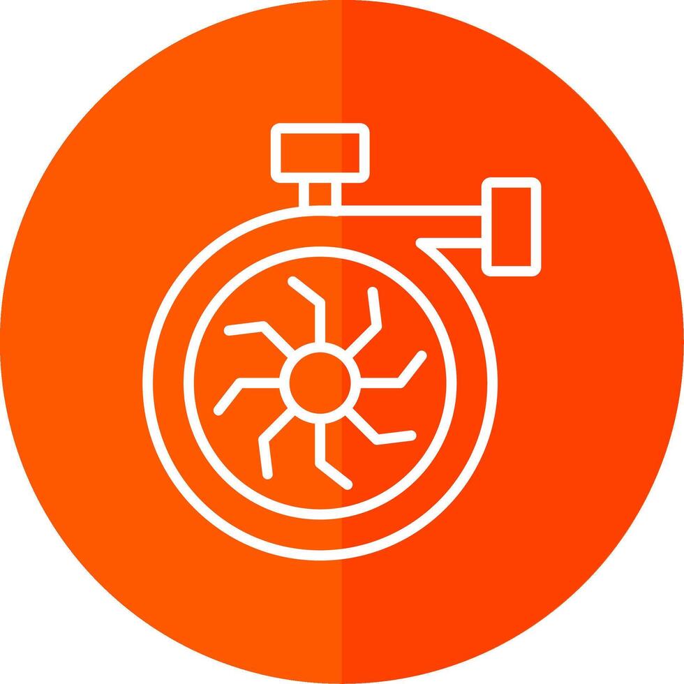 Turbo Engine Line Yellow White Icon vector