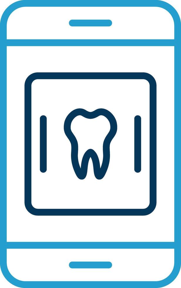 Medical App Line Blue Two Color Icon vector