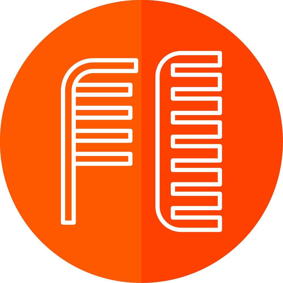 Comb Line Yellow White Icon vector