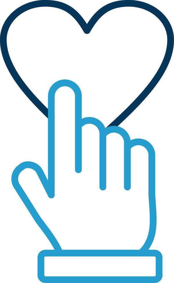 Honesty Line Blue Two Color Icon vector