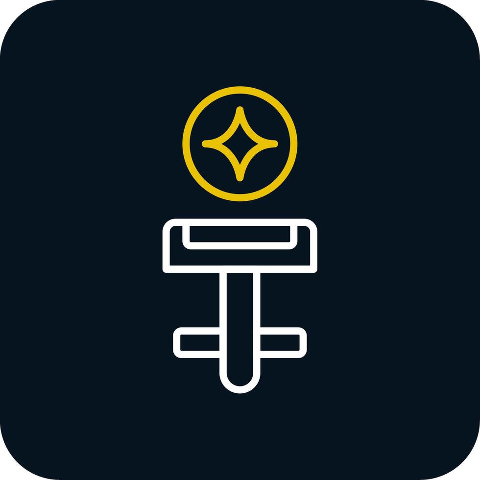 Cufflinks Line Yellow White Icon vector
