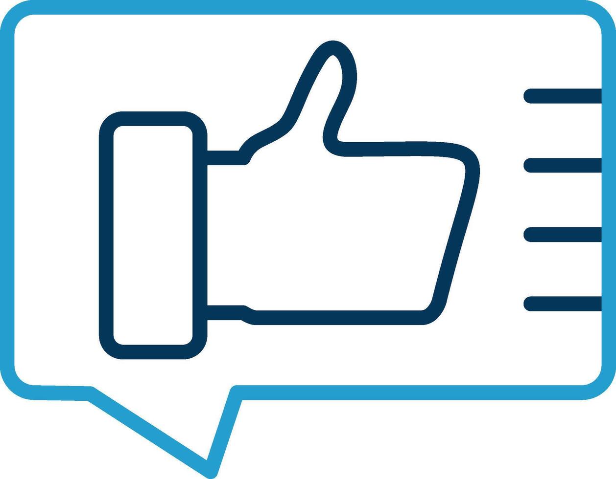 Good Feedback Line Blue Two Color Icon vector