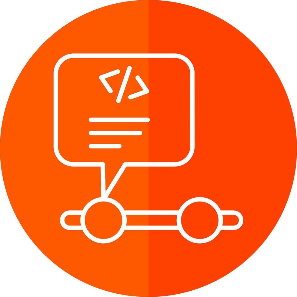 Programming Line Yellow White Icon vector