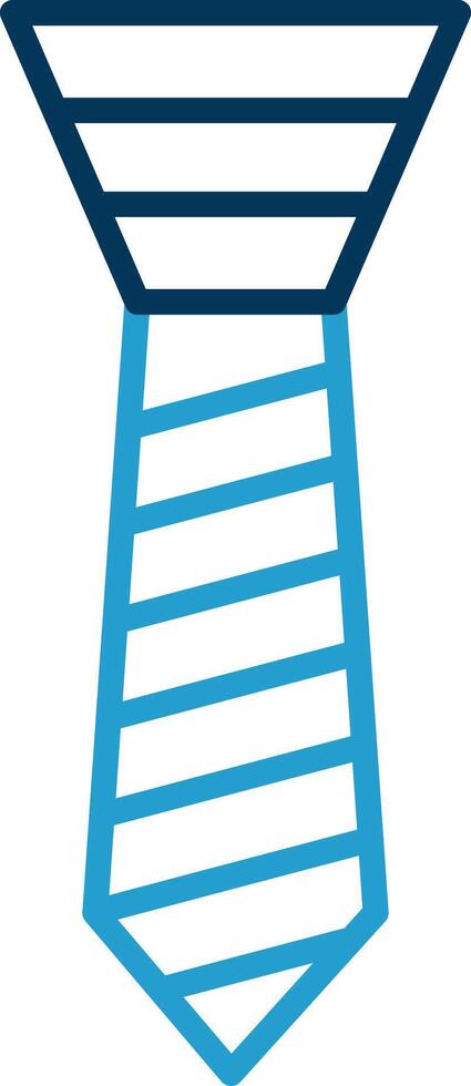 Tie Line Blue Two Color Icon vector