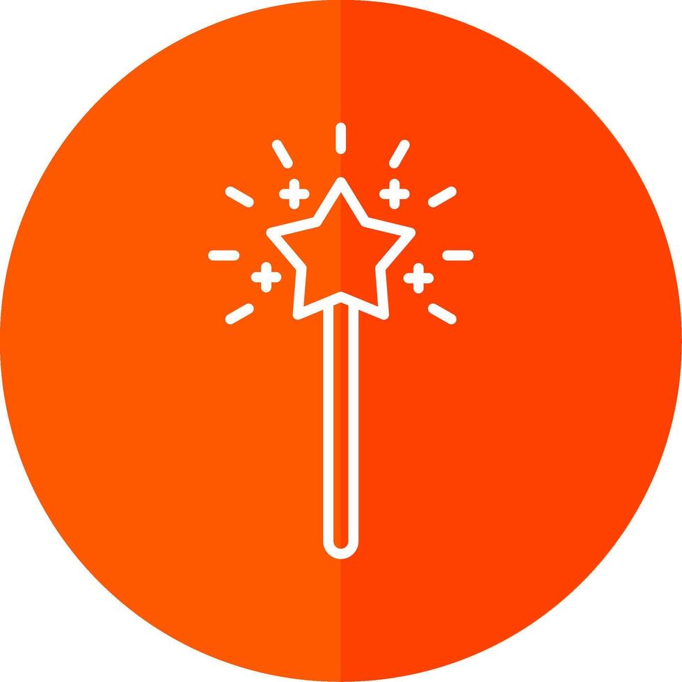 Magic Wand Line Yellow White Icon vector